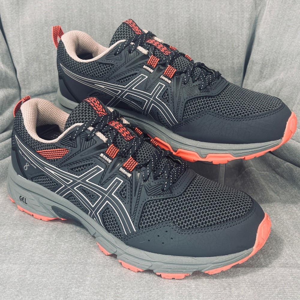 Asics Gel-Venture 8 Women's 8.5 Grey Trail Running Shoes Workout Exercise Gym